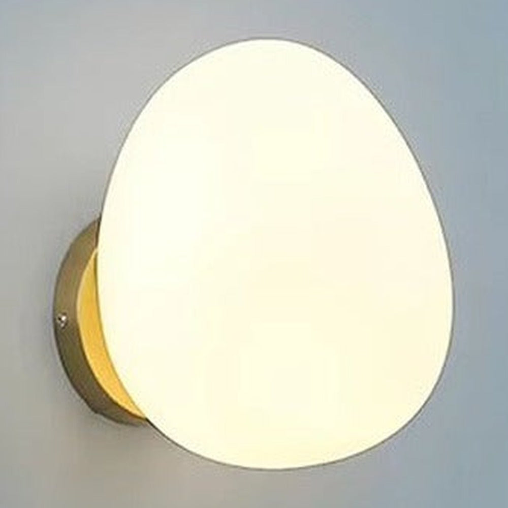 JS-GL-9457-W - Antique Brass Metal & Glass Modern Wall Light