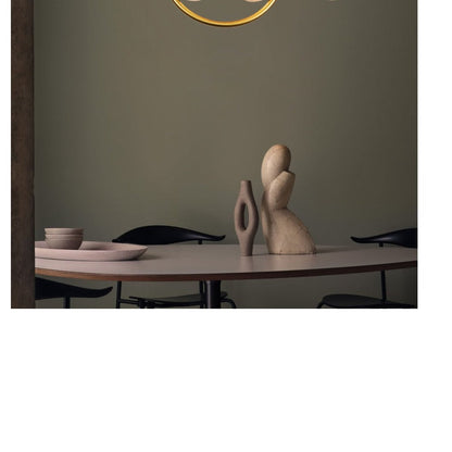 JS-GL-9469-7 - Antique Brass Metal & Glass Led Chandelier