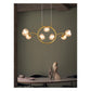 JS-GL-9469-7 - Antique Brass Metal & Glass Led Chandelier