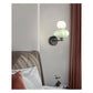 JS-GL-9472-1 - Black Metal & Ceramic & Glass Modern Wall Light