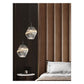 JS-GL-9474-1A - Black Metal & Rope Glass Hanging Light