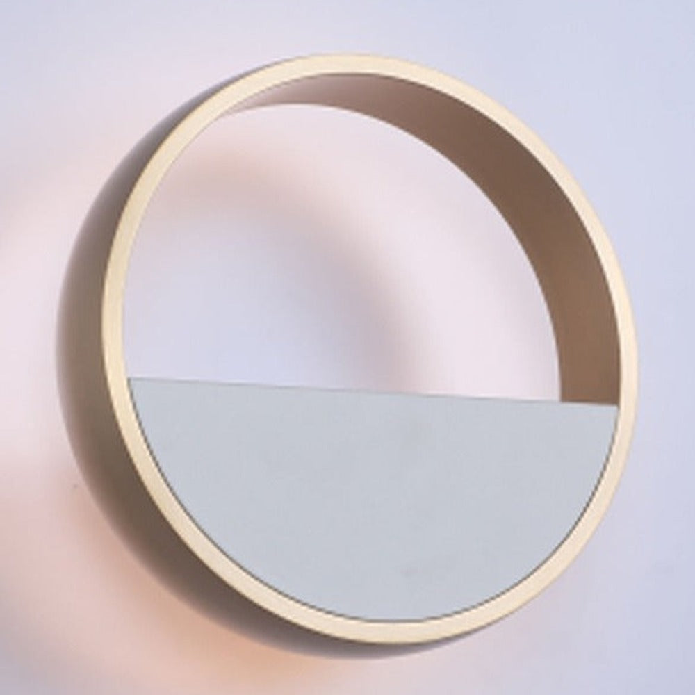 JS-GL-9710-GD-WH - ANTIQUE BRASS & WHITE METAL Led Wall Light
