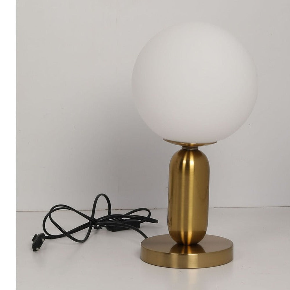 JS-GL-9711-TL - Antique Brass Metal & Acrylic Modern Table Lamp