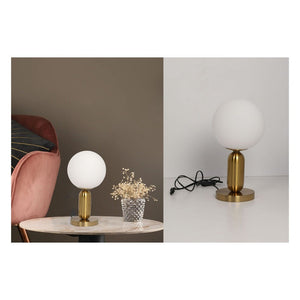 JS-GL-9711-TL - Antique Brass Metal & Acrylic Modern Table Lamp