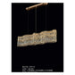 JS-GL-9741-H - French Gold Metal & Crystals Rectangular Chandelier