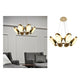 JS-GL-9790-600 - Antique Brass Metal & Onyx Marble Led Chandelier
