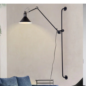 JS-GL-9808-BK - Black Metal Modern Wall Light