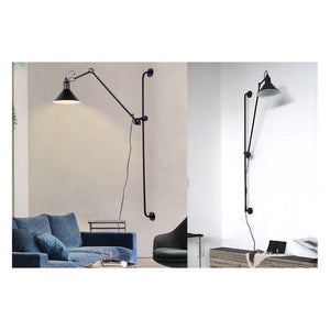 JS-GL-9808-BK - Black Metal Modern Wall Light