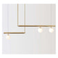 JS-GL-9817-3 - ANTIQUE BRASS METAL Glass Hanging Light