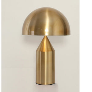 JS-GL-9818-TL - ANTIQUE BRASS & WHITE METAL Led Table Lamp