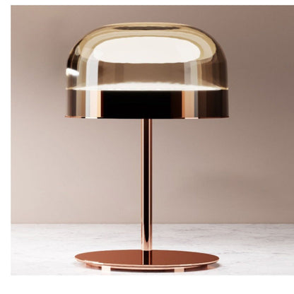 JS-GL-9869-T - COPPER METAL & GLASS Luxury Table Lamp
