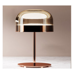 JS-GL-9869-T - COPPER METAL & GLASS Luxury Table Lamp