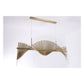 JS-GL-9901-H - Antique Brass Metal & Acrylic Rectangular Chandelier
