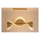 JS-GL-9901-H - Antique Brass Metal & Acrylic Rectangular Chandelier
