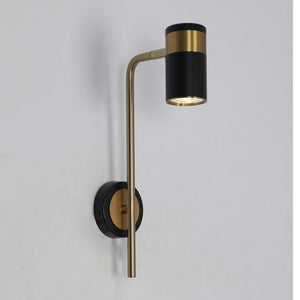 JS-GL-9949-A - Antique Brass & Black Metal Modern Wall Light
