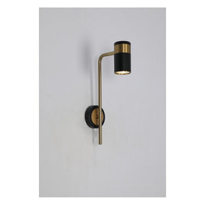 JS-GL-9949-A - Antique Brass & Black Metal Modern Wall Light