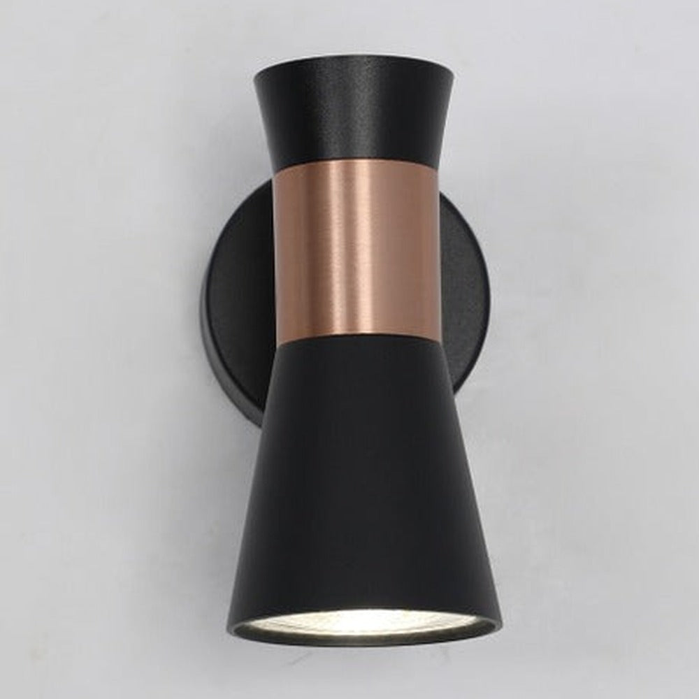 JS-GL-9977-1CP - Antique Copper & Black Metal Modern Wall Light