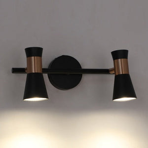 JS-GL-9977-2CP - Antique Copper & Black Metal Modern Wall Light
