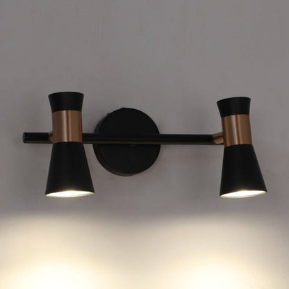 JS-GL-9977-2CP - Antique Copper & Black Metal Modern Wall Light