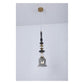JS-GL-A1999-A3 - Antique Brass & Gunblack Metal Glass Hanging Light
