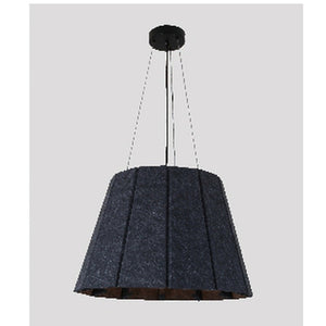 JS-GL-ACO2-GY - BLACK & GREY FELT FABRIC Cloth Shade Hanging Light
