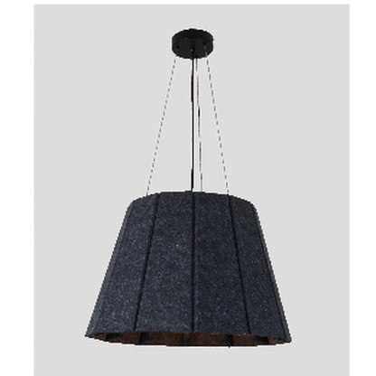 JS-GL-ACO2-GY - BLACK & GREY FELT FABRIC Cloth Shade Hanging Light