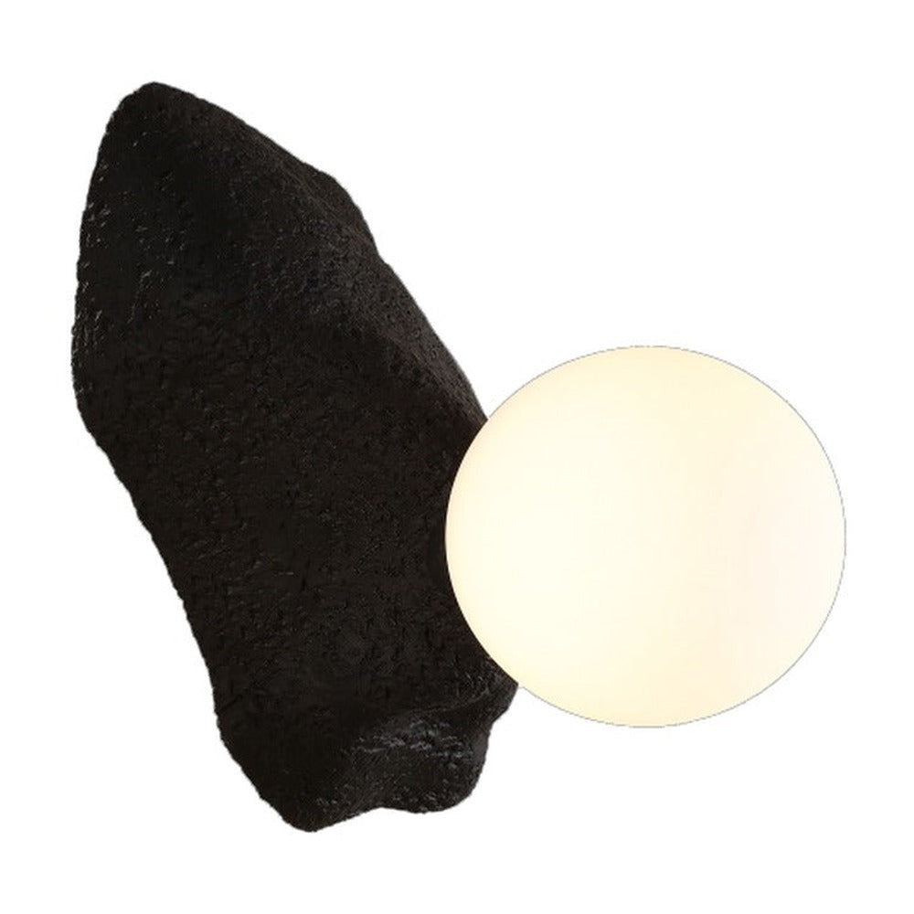 JS-GL-B1-BK - Black Metal & Glass & Concrete Modern Wall Light