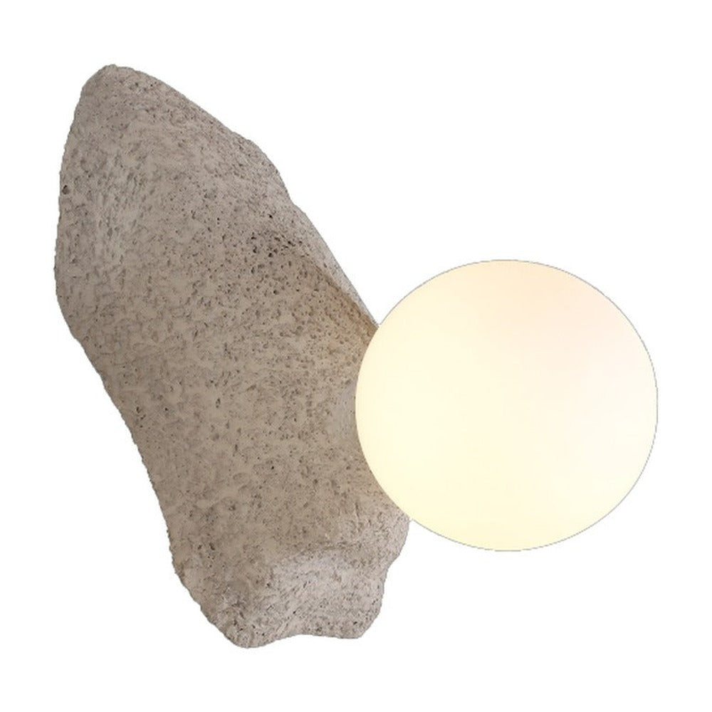 JS-GL-B1-GY - Grey Metal & Glass & Concrete Modern Wall Light