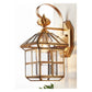 JS-GL-B6025 - ANTIQUE BRASS METAL BRASS & GLASS Brass Wall Light