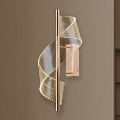 JS-GL-B9951-1 - FRENCH GOLD METAL & ACRYLIC Led Wall Light