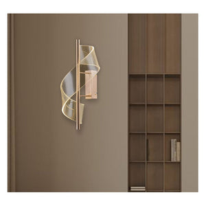 JS-GL-B9951-1 - FRENCH GOLD METAL & ACRYLIC Led Wall Light