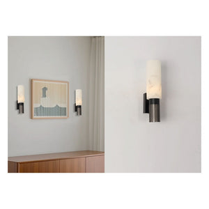 JS-GL-COPMB-1W - Black & Antique Black Metal & Resin Modern Wall Light