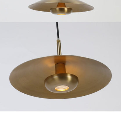JS-GL-C 1216-1 - BRUSHED BRASS METAL & ACRYLIC Modern Hanging Light