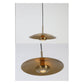 JS-GL-C 1216-1 - BRUSHED BRASS METAL & ACRYLIC Modern Hanging Light