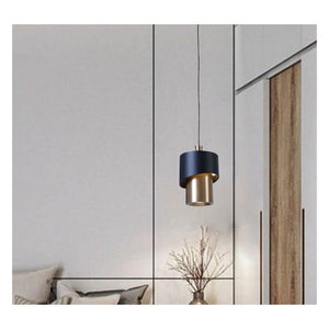 JS-GL-C 1722 - ANTIQUE BRASS & BLACK METAL & ACRYLIC Modern Hanging Light