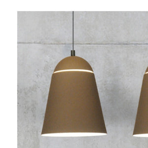 JS-GL-FY027-BR - COFFEE BROWN & WHITE ACRYLIC Metal Hanging Light