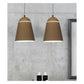 JS-GL-FY027-BR - COFFEE BROWN & WHITE ACRYLIC Metal Hanging Light
