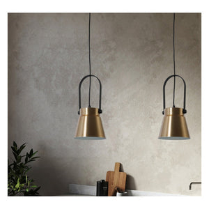 JS-GL-FY02 - ANTIQUE BRASS & BLACK & WHITE Metal Hanging Light