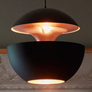 JS-GL-FY032-BK - BLACK & GOLD Metal Hanging Light