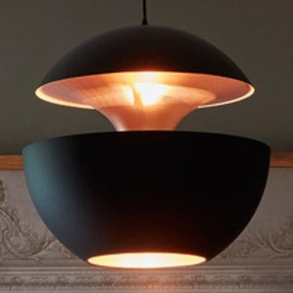 JS-GL-FY032-BK - BLACK & GOLD Metal Hanging Light