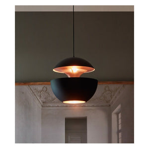 JS-GL-FY032-BK - BLACK & GOLD Metal Hanging Light