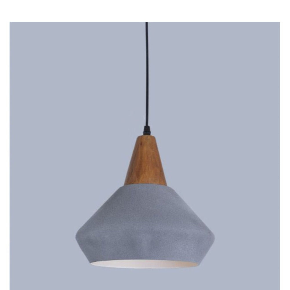 JS-GL-FY036-CX - WHITE & DARK BROWN Metal Hanging Light