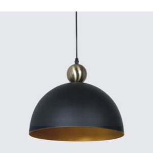 JS-GL-FY04 GY - ANTIQUE BRASS & GREY & GOLD Metal Hanging Light