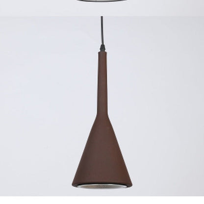 JS-GL-FY06-BR - TEXTURE BROWN & SILVER Metal Hanging Light