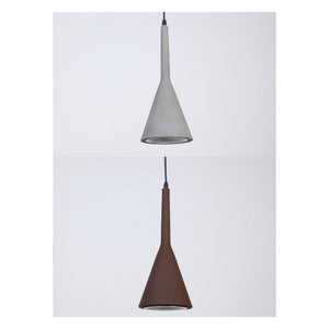 JS-GL-FY06-BR - TEXTURE BROWN & SILVER Metal Hanging Light