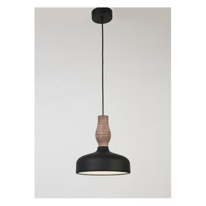JS-GL-FY06 - BLACK & BROWN & WHITE ACRYLIC & WOOD Metal Hanging Light