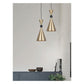 JS-GL-FY09-1 - Black & Antique Brass & Gold Metal Modern Hanging Light