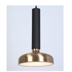 JS-GL-FY 044 - ANTIQUE BRASS & TEXTURE BLACK ACRYLIC Metal Hanging Light
