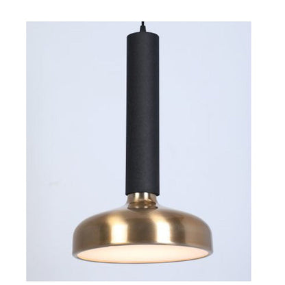 JS-GL-FY 044 - ANTIQUE BRASS & TEXTURE BLACK ACRYLIC Metal Hanging Light