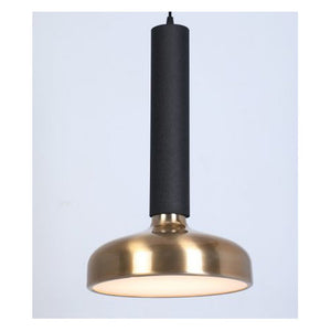 JS-GL-FY 044 - ANTIQUE BRASS & TEXTURE BLACK ACRYLIC Metal Hanging Light